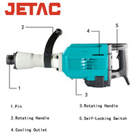 Marteau perforateur électrique de 95 mm, démolition, brise-roche, avec tension nominale de 220 V