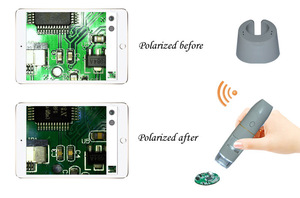 Microscopio con detector polarizador de cuero cabelludo polarizador LED <span class=keywords><strong>digital</strong></span> WIFI de 2MP 600X - Product Image 5