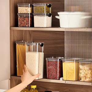 Tốt Nhất Bán Chất Lượng Cao Thiết Kế Mới Nhựa Container Cho Ngũ Cốc Snack Bột Kín Thực Phẩm Lưu Trữ Container Có Nắp Đậy - Product Image 3