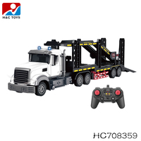 Camion de transport de conteneurs RC 2,4 G 6 canaux de haute qualité, remorque à grande vitesse avec câble USB prêt à l'emploi