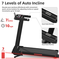 Gros OEM ODM Electric Walking Pad avec 12% Auto Incline Portable Sous Bureau Tapis roulants Machine pour Home Office Silent