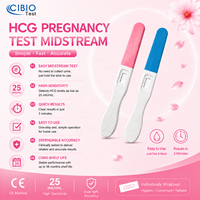 Kit de test de grossesse HCG à détection précoce (midstream) en lot de 3, 5 ou 6 unités, disponible en emballage standard ou personnalisé