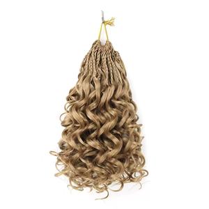 Extensions de cheveux tressés à trois brins, ondulations profondes lâches, tresses au crochet pré-étirées, cheveux bouclés teints, plusieurs couleurs - Product Image 5