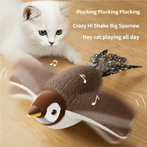 Innovativo Giocattolo per Gatti Ricaricabile USB con Ali Svolazzanti e Sensore di Movimento Automatico per Stimolare la <span class=keywords><strong>Caccia</strong></span> Naturale Felina - Product Image 1