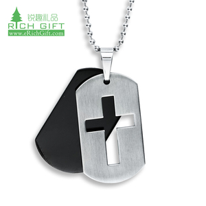 Offre Spéciale – Plaques d'identification pour chien personnalisées en alliage d'aluminium émaillé souple, gravées au laser en 3D, avec chaîne à billes de 72 cm pour hommes - Product Image 3