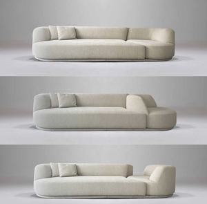 Foshan profesional de alta gama de tela moderna Bordone sofá seccional conjunto sillones giratorios fabricante de muebles - Product Image 6