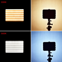 Panneau lumineux LED 204 pièces à température de couleur réglable pour caméscopes et appareils photo