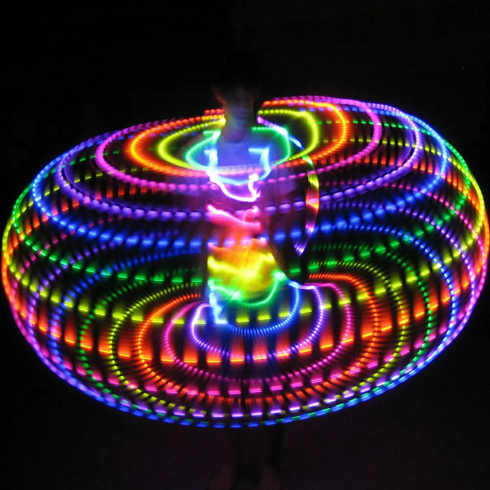 New Glow Günstige Smart Led Bunte Gymnastik Abnehmbare Hula Ring und Reifen mit Licht