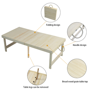 Tables de <span class=keywords><strong>camping</strong></span> en bois New Style <span class=keywords><strong>Table</strong></span> <span class=keywords><strong>pliante</strong></span> en bois de 3,5 pieds avec poignée - Product Image 4
