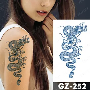 Adesivos de tatuagem de gardenia, besta, tigre, dragon suco, tatuagens temporárias