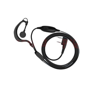Casque filaire pour talkie-walkie, prise 2 broches de type K, simple, avec microphone, style crochet d'oreille - Product Image 1