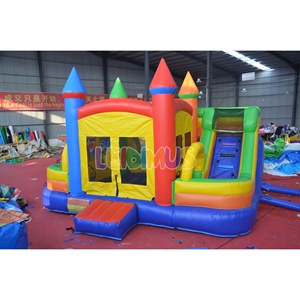 Inflatable Bounce House kết hợp trượt leo tường thương mại trẻ em và người lớn nước và đất đôi chơi cơ sở - Product Image 3