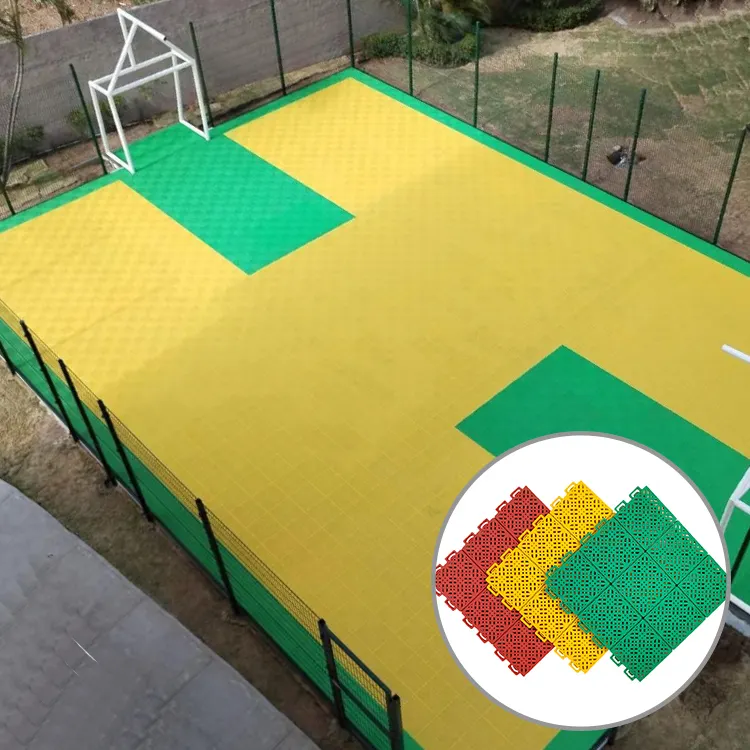 Assembled Floor Outdoor Futsal Football Field Pattern Customization Interlocking TPE Tiles