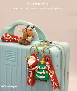 Customizable Christmas PVC Cartoon and <b>Anime</b> Style Eco-friendly Business Gift <b>Keychain</b> with Rubber and Plastic Carabiner - Product Image 4