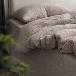 Bedroom Bed Linen Sheets <strong>Set</strong> 4 Pieces Pure <strong>Neutral</strong> 100% Linen Sheets <strong>Bedding</strong> <strong>Set</strong> - Product Image 4