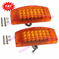 Feux de position latéraux ambrés de 5.9 pouces, clignotants de remorque à 20 LED, feux de dégagement rectangulaires de 6x2 pouces pour camion remorque, 2 pièces