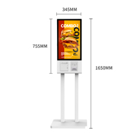 Kiosque de commande en libre-service vertical pour restaurants de restauration rapide - Paiement sans contact multilingue, prix direct usine