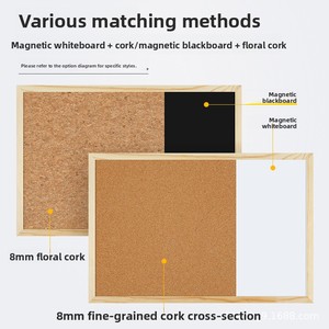 Tableau blanc magnétique standard mural en bois avec tableau en liège, tableau photo, tableau <span class=keywords><strong>de</strong></span> notes pour la maison et le bureau, tableau <span class=keywords><strong>de</strong></span> messages effaçable - Product Image 2
