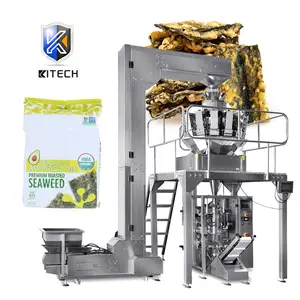 KITECH Full automatic multi-heads weighing systems pouch seaweed snacks packing machine