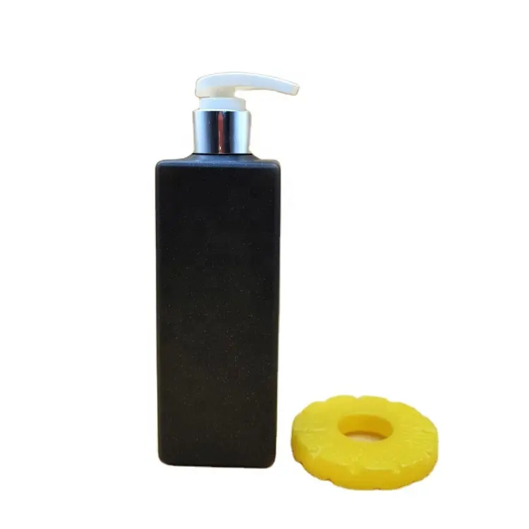 Zwarte Kleur Lege Vierkante Plastic Douche Gel Lotion Fles 250Ml 8Oz Hdpe Plastic Dispenser Fles Met Pomp