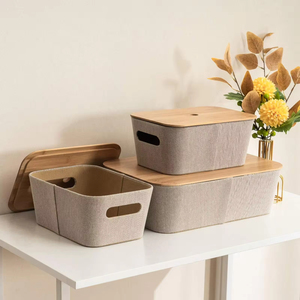 Cajas de Almacenamiento Apilables con Tapas, Cestas con Tapas para Organizar - Product Image 2