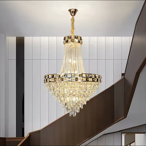 Offre Spéciale Villa salon duplex bâtiment LOFT lampe escalier grand long luxe k9 lustre en cristal - Product Image 1