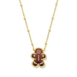 Collana con Albero di Natale dal Design Europeo di Nicchia, Orecchini alla Moda, Collana con Ciondolo a Forma di Omino di Pan di Zenzero per Regali di Capodanno - Product Image 1
