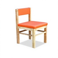 Chaise de salle à manger personnalisée, moderne, minimaliste, en bois massif, avec dossier rembourré, pour restaurants de restauration rapide et restaurants occidentaux