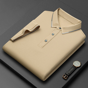 Polo para Hombre, Diseño de Doble Cuello, Estilo Casual, Manga Corta, Algodón Transpirable - Product Image 6