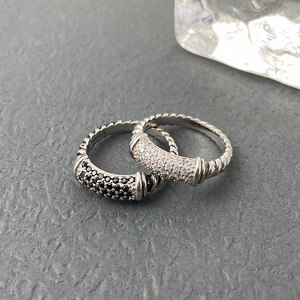 Bague en cristal plaqué argent David pour couple, bagues pour hommes et femmes, <span class=keywords><strong>bijoux</strong></span> de <span class=keywords><strong>mode</strong></span> de haute qualité, vente en gros - Product Image 4