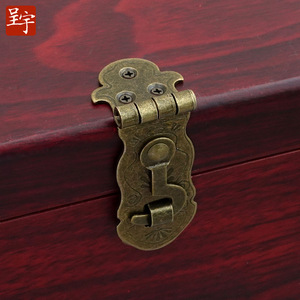 Furniture <b>Lock</b> M783 Long Hook Buckle Vintage Style Iron Keyless For Wooden Boxes <b>Cabinets</b> DIY Craft - Product Image 1