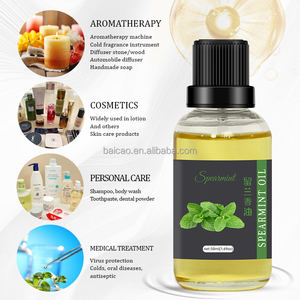 Aceite Esencial de Hierbabuena de Grado Alimenticio al por Mayor, Puro 8008-79-5, Aceite de Hierbabuena 100% Natural para Caramelos de Goma, Pasta de Dientes y Aromaterapia - Product Image 3