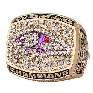 Groothandel 2000 2012 Baltimore Ravens kampioenschap ringensets met houten kist herenring - Product Image 3