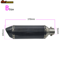 Fiber De carbone 51mm pour Moto D'échappement Modifier Motocross Silencieux D'échappement pour FZ6 CBR250 CB600 MT07 VTT Dirt Pit Bike