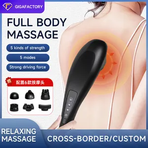 2024 New Electric 6 Massage Head Whole Body Parts Battery Operated Handheld Massager Hammer