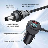 2M/6.5FT Starlink Mini 12V-24V Auto ladegerät Gleichstrom kabel mit LED-Bildschirm für Zigaretten anzünder Wohnmobile und Autos