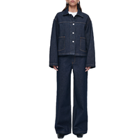 Nouveauté Veste en jean brute décontractée à la mode avec logo personnalisé Veste en jean brut bleu pour hommes de haute qualité