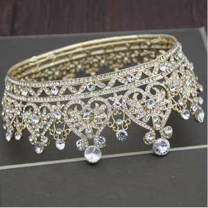 Lüks kraliyet kral düğün taç gelin tiaras ve taçlar kraliçe saç takı kristal Diadem balo Headdress kafa aksesuarı yarışmasında - Product Image 5