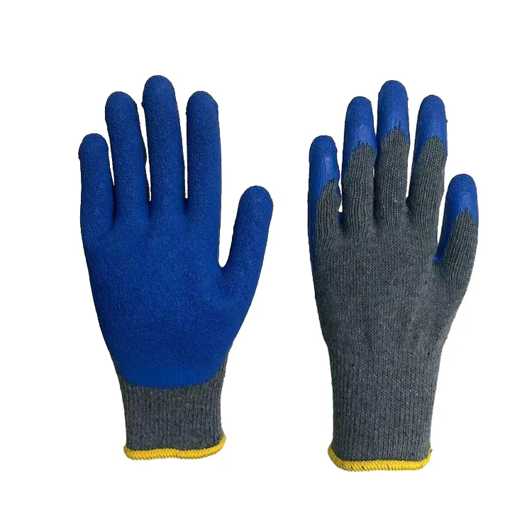 Sunnyhope Ten stitches and two strands Latex Coated Dipped Safety Gloves for Gardening Household Construction