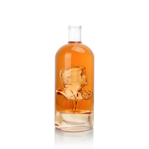 Hình dạng tùy chỉnh rõ ràng cao Borosilicate Whisky chạy rượu Vodka tinh thần chai thủy tinh - Product Image 3