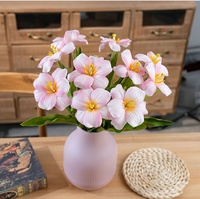 Fleurs de mariage en gros, fleurs artificielles, décoration de tulipes jaunes et blanches, fleurs de tulipes artificielles en PU pour la décoration de la maison et des fêtes