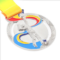 Médaille de volleyball de gymnastique de fabrication à bas prix Logo personnalisé Jeux scolaires Société Jeux communautaires Médailles sportives en métal