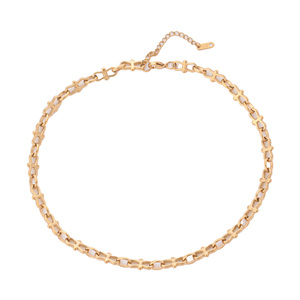Collana a catena fatta a mano a 8 anelli <span class=keywords><strong>Hip</strong></span> <span class=keywords><strong>Hop</strong></span> bracciale Trend <span class=keywords><strong>Rap</strong></span> Street in acciaio inossidabile da donna con catena semplice - Product Image 6