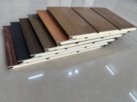 Panel Sándwich Metálico con Acabado de Madera, Moderno, Impermeable e Ignífugo, para Revestimiento de Paredes de Villas y Casas Contenedor Comerciales