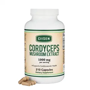 प्राकृतिक सूत्र Cordyceps Sinensis मशरूम निकालने Cordyceps कैप्सूल समर्थन समग्र स्वास्थ्य कस्टम पैकेजिंग