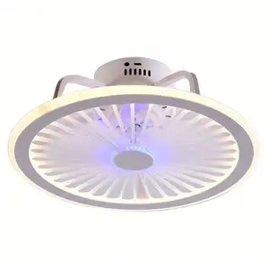 XD9 Steptless Dimming RGB Ceiling Light Fan 110/220V Modern LED Ceiling Fans With Remote Indoor Smart Bedroom Fans With LED Li
