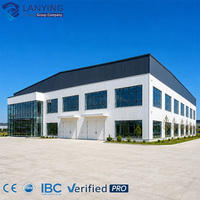Estructura Metálica Ligera para Construcción Industrial, Taller con Estructura de Acero para Almacenes Prefabricados