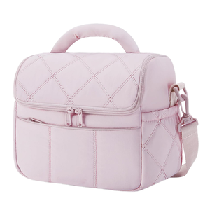 Pour <span class=keywords><strong>Amazon</strong></span> nouveau <span class=keywords><strong>sac</strong></span> à lunch isolé pour femmes mignon matelassé léger moelleux imperméable déjeuner fourre-tout Polyester avec fermeture à glissière - Product Image 1