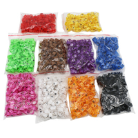 Vente en gros multicolore 8mm hauteur 10mm ID plastique Pigeon jambe anneau volaille oiseau perroquet pied anneau à vendre