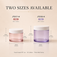 Pot en PET à paroi épaisse PCR Eco 30g/50g, finition givrée minimaliste, pour produits de beauté, marque privée et pot en plastique personnalisé de 50g